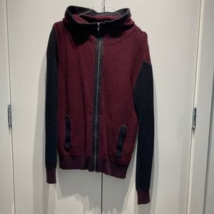 Guess Knit Zip up Sweater with Hood